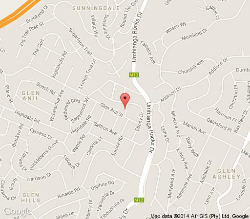 Map Bougainvillea B&B in Umhlanga Ridge  Umhlanga  Northern Suburbs (DBN)  Durban and Surrounds  KwaZulu Natal  South Africa