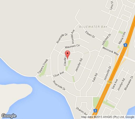 Map Bluewaterbay Cove in Bluewater Bay  Port Elizabeth / Gqeberha  Cacadu (Sarah Baartman)  Eastern Cape  South Africa