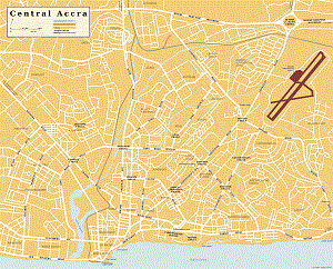 Map Royal German Apartments in Ghana