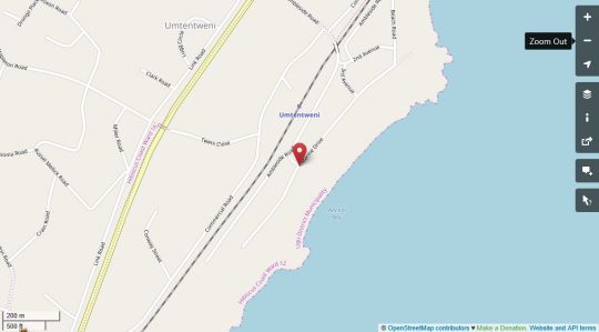 Map Ambleside East Wing in Umtentweni  South Coast (KZN)  KwaZulu Natal  Zuid-Afrika