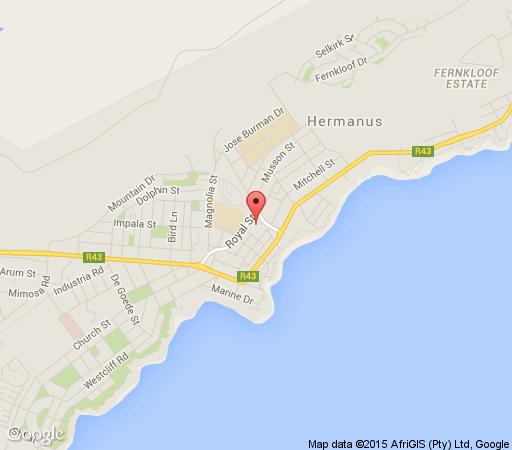 Map Whale Coast All Suite Hotel in Hermanus  Overberg  Western Cape  South Africa