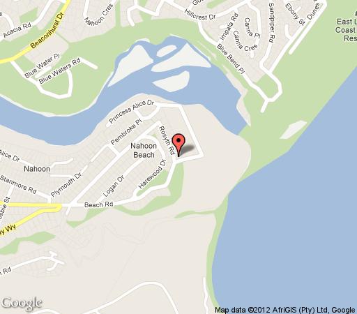 Map Sand Castle B&B in Nahoon  East London  Amatole  Eastern Cape  Zuid-Afrika