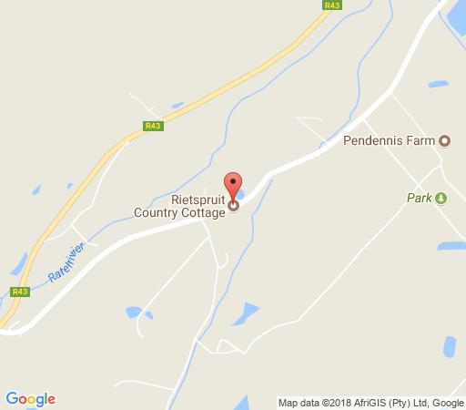 Map Rietspruit Country Cottage in Villiersdorp  Overberg  Western Cape  South Africa