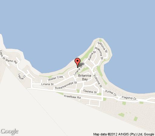 Map Absolute Beach in Britannia Bay  West Coast (WC)  Western Cape  Südafrika