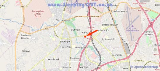 Map Kleinkaap Boutique Hotel in Centurion Central  Centurion  Pretoria / Tshwane  Gauteng  Zuid-Afrika