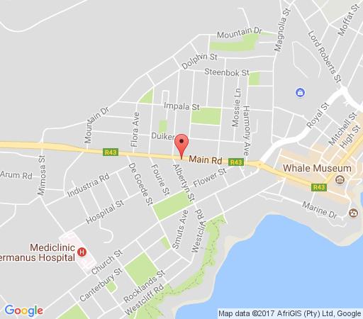Map Sixteen Guest House on Main in Hermanus  Overberg  Western Cape  Afrique du Sud