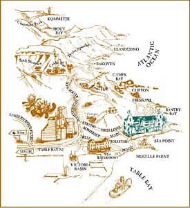 Map Winchester Mansions in Sea Point  Atlantic Seaboard  Le Cap  Western Cape  Afrique du Sud