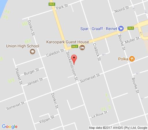 Map Country Village in Graaff-Reinet  Cacadu (Sarah Baartman)  Eastern Cape  Suid-Afrika