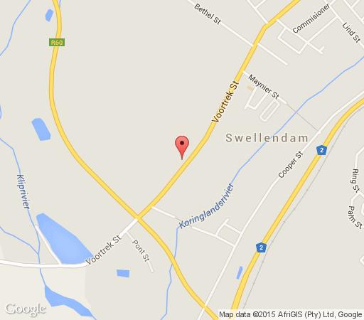 Map Moolmanshof  in Swellendam  Overberg  Western Cape  Afrique du Sud