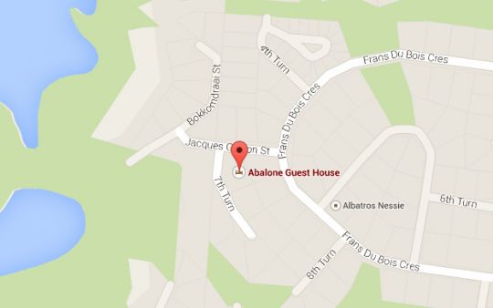 Map Abalone Guest House  in Jacobsbaai  West Coast (WC)  Western Cape  Afrique du Sud