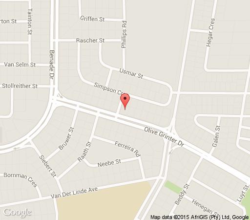 Map Belmar Guesthouse in Fichardtpark  Bloemfontein  Mangaung  Free State  Afrique du Sud