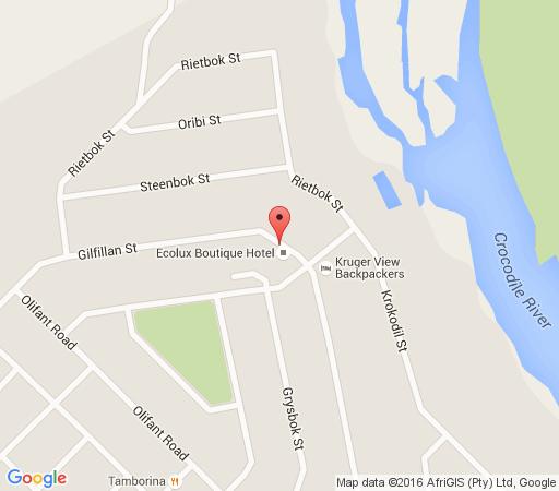 Map Ecolux Boutique Hotel & Spa in Komatipoort  Lowveld  Mpumalanga  Zuid-Afrika