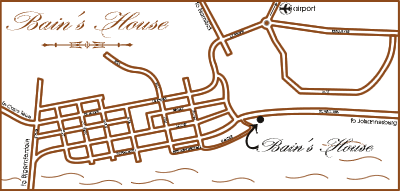 Map Bain\'s House in Upington  Green Kalahari  Northern Cape  Südafrika