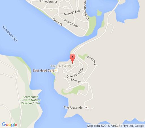 Map Under Milkwood Chalets in Knysna  Garden Route  Western Cape  Südafrika