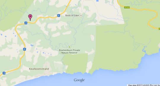 Map Moon Shine on Whiskey Creek in Plettenberg Bay  Garden Route  Western Cape  Zuid-Afrika