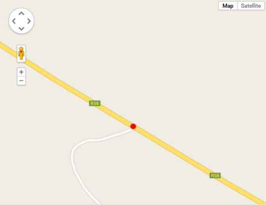 Map Morning Glory Cottages in Gariep Dam  Xhariep (Southern Free State)  Free State  South Africa