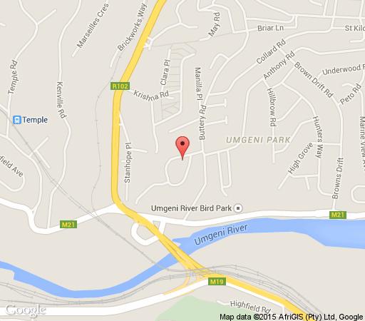Map Riverside de Charmoy  in Durban North  Northern Suburbs (DBN)  Durban and Surrounds  KwaZulu Natal  South Africa