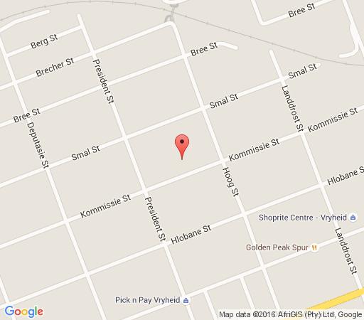 Map Bella\'s B and B in Vryheid  Zululand  KwaZulu Natal  South Africa
