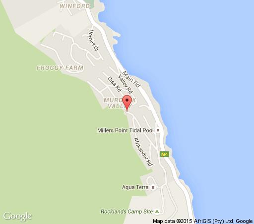 Map OCTOPUS GARDEN in Simon's Town  False Bay  Le Cap  Western Cape  Afrique du Sud