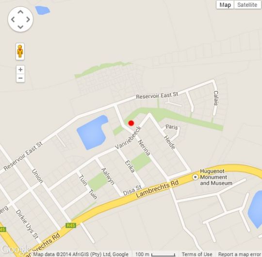 Map Willow Cottage in Franschhoek  Cape Winelands  Western Cape  South Africa