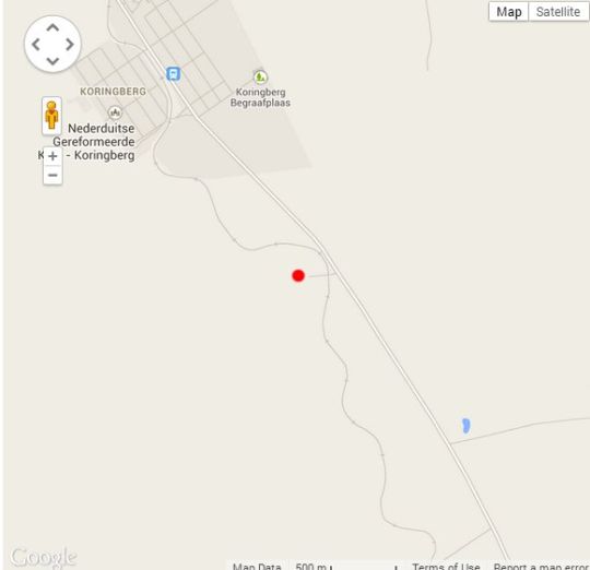 Map Vleidam Guest Farm in Koringberg  Swartland  Western Cape  South Africa