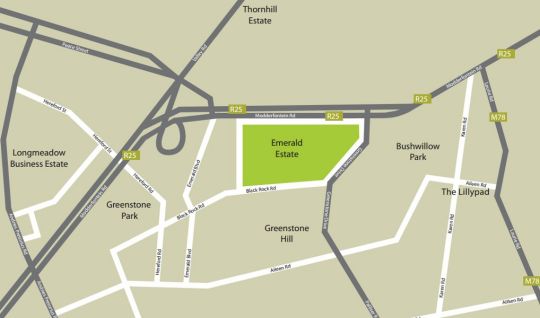 Map Topaz Cove Luxury Villas in Modderfontein  Ekurhuleni (East Rand)  Gauteng  South Africa