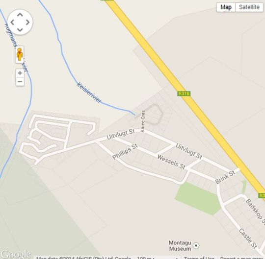 Map Little Sanctuary in Montagu  Breede River Valley  Western Cape  Südafrika