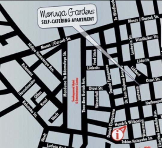 Map Moringa Gardens in Swakopmund  Erongo  Namibia