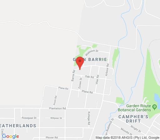 Map The Farmhouse Guest House in George  Garden Route  Western Cape  Afrique du Sud