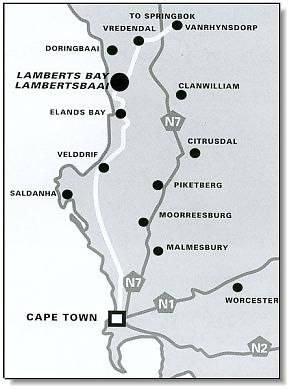 Map Sir Lambert\'s Guest House in Lambert's Bay  West Coast (WC)  Western Cape  South Africa