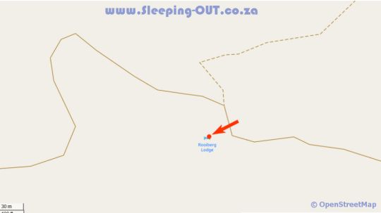Map Rooiberg Lodge in Van Wyksdorp  Klein Karoo  Western Cape  Suid-Afrika
