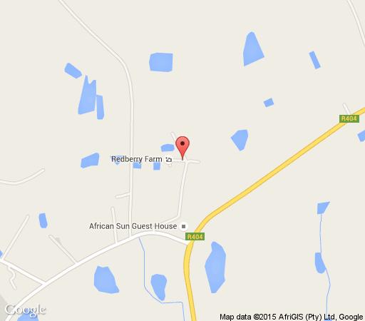 Map  Redberry Farm in George  Garden Route  Western Cape  Suid-Afrika