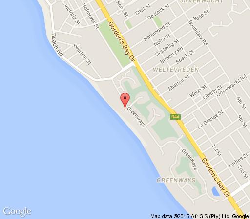 Map  Strand Beach Lodge in Strand  Helderberg  Western Cape  South Africa