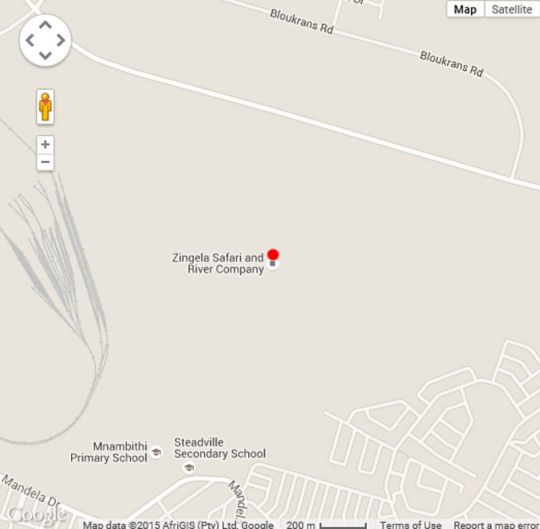 Map Zingela Safari and River Company in Weenen  Midlands  KwaZulu Natal  Suid-Afrika