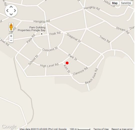 Map Ambleside in Pringle Bay  Overberg  Western Cape  Suid-Afrika