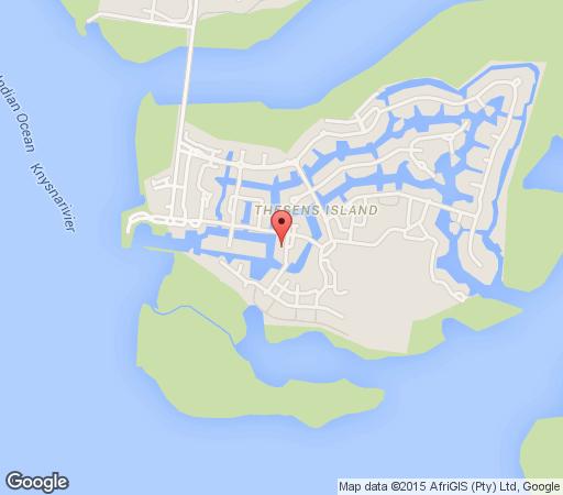 Map Thesen Island Villa in Knysna  Garden Route  Western Cape  Zuid-Afrika