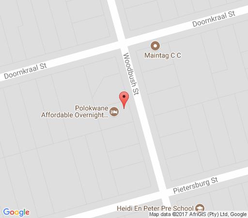 Map Polokwane Affordable Overnight Accommodation in Polokwane  Capricorn  Limpopo  South Africa