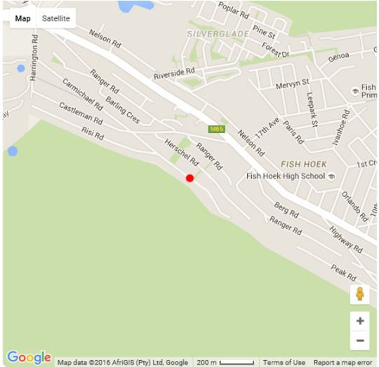Map Charming Bachelor Pad  in Fish Hoek  False Bay  Kapstadt  Western Cape  Südafrika