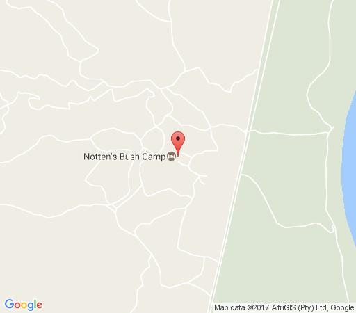 Map Notten\'s Bush Camp in Sabi Sand  Kruger National Park (MP)  Mpumalanga  South Africa