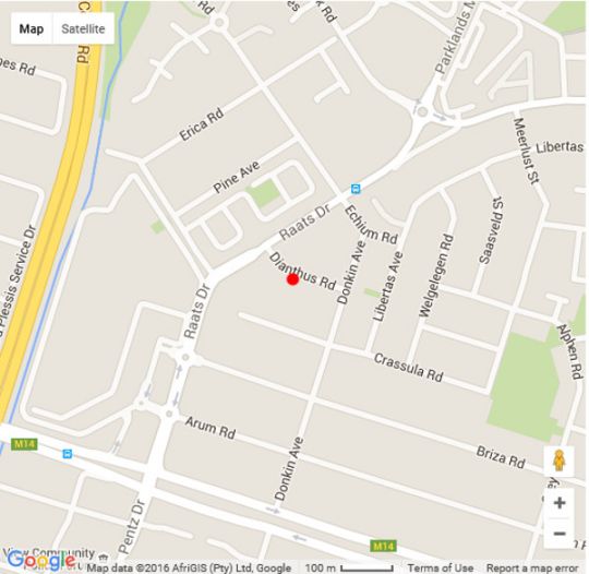 Map Table View Lodge in Table View  Blaauwberg  Kaapstad  Western Cape  Zuid-Afrika