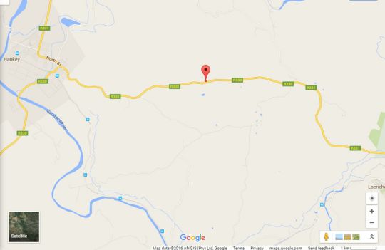 Map Pabala Game Farm in Humansdorp  Cacadu (Sarah Baartman)  Eastern Cape  South Africa