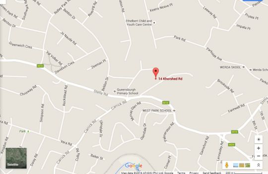 Map Lily\'s Cottage in Queensburgh  Southern Suburbs (DBN)  Durban and Surrounds  KwaZulu Natal  Suid-Afrika