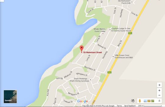Map On the Rocks B&B in Gansbaai  Overberg  Western Cape  Afrique du Sud