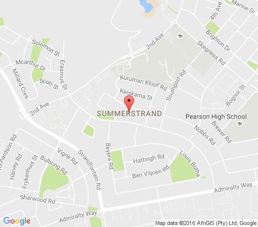 Map Bright on 5th Guesthouse in Summerstrand  Port Elizabeth / Gqeberha  Cacadu (Sarah Baartman)  Eastern Cape  Südafrika