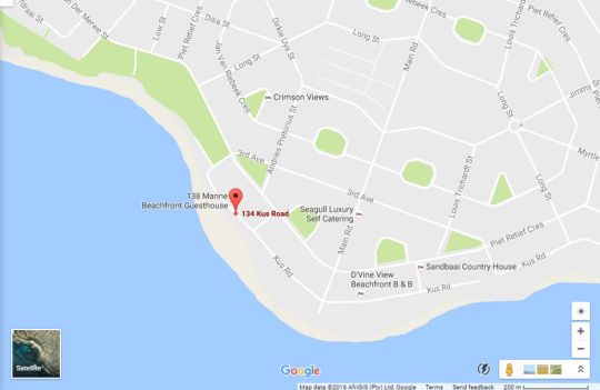 Map Mafari Beach House in Hermanus  Overberg  Western Cape  Südafrika