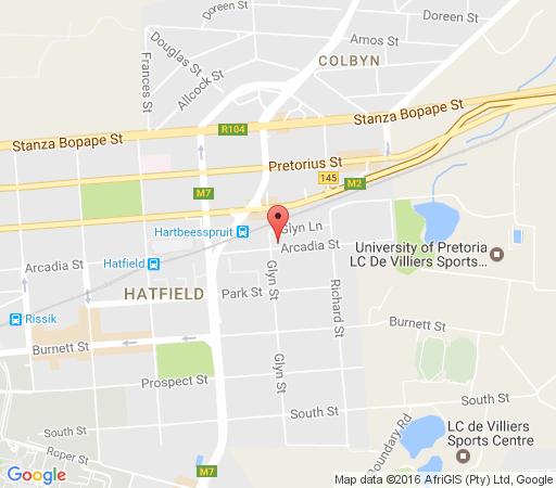 Map The Village In Hatfield in Hatfield  Pretoria Central  Pretoria / Tshwane  Gauteng  Suid-Afrika