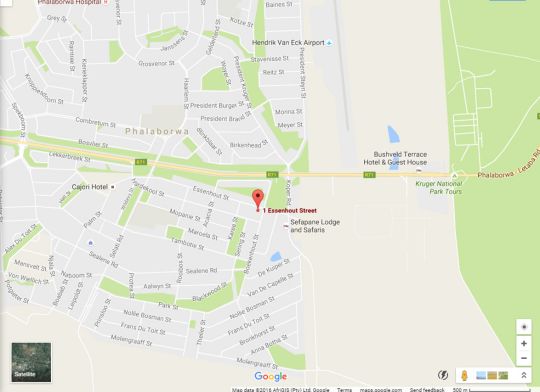 Map Lalamo Guest House in Phalaborwa  Valley of the Olifants  Limpopo  South Africa