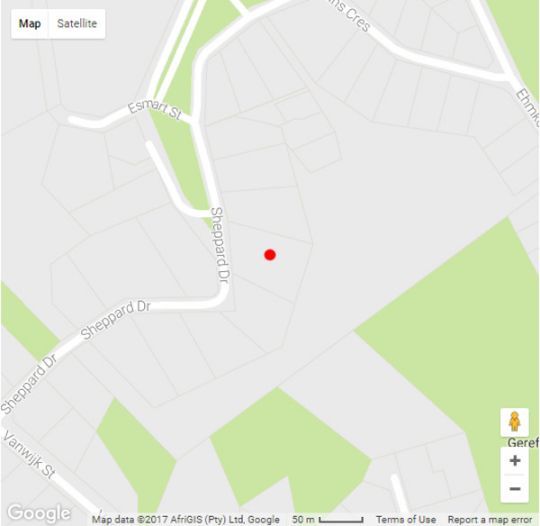 Map Vineyard on the Hill Guest House in Nelspruit  Lowveld  Mpumalanga  Südafrika