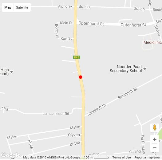 Map Madeliefie in Paarl  Cape Winelands  Western Cape  Zuid-Afrika