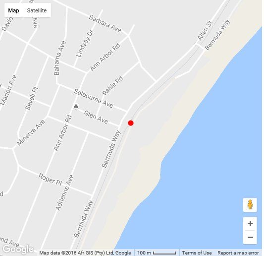 Map Sole\'s Leap in Scottburgh  South Coast (KZN)  KwaZulu Natal  Afrique du Sud